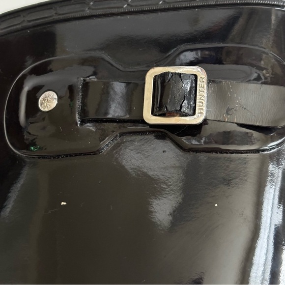 Hunter Big Kids 37 US 5B/6G Original Gloss Rain Boots Unisex Black - Picture 8 of 10